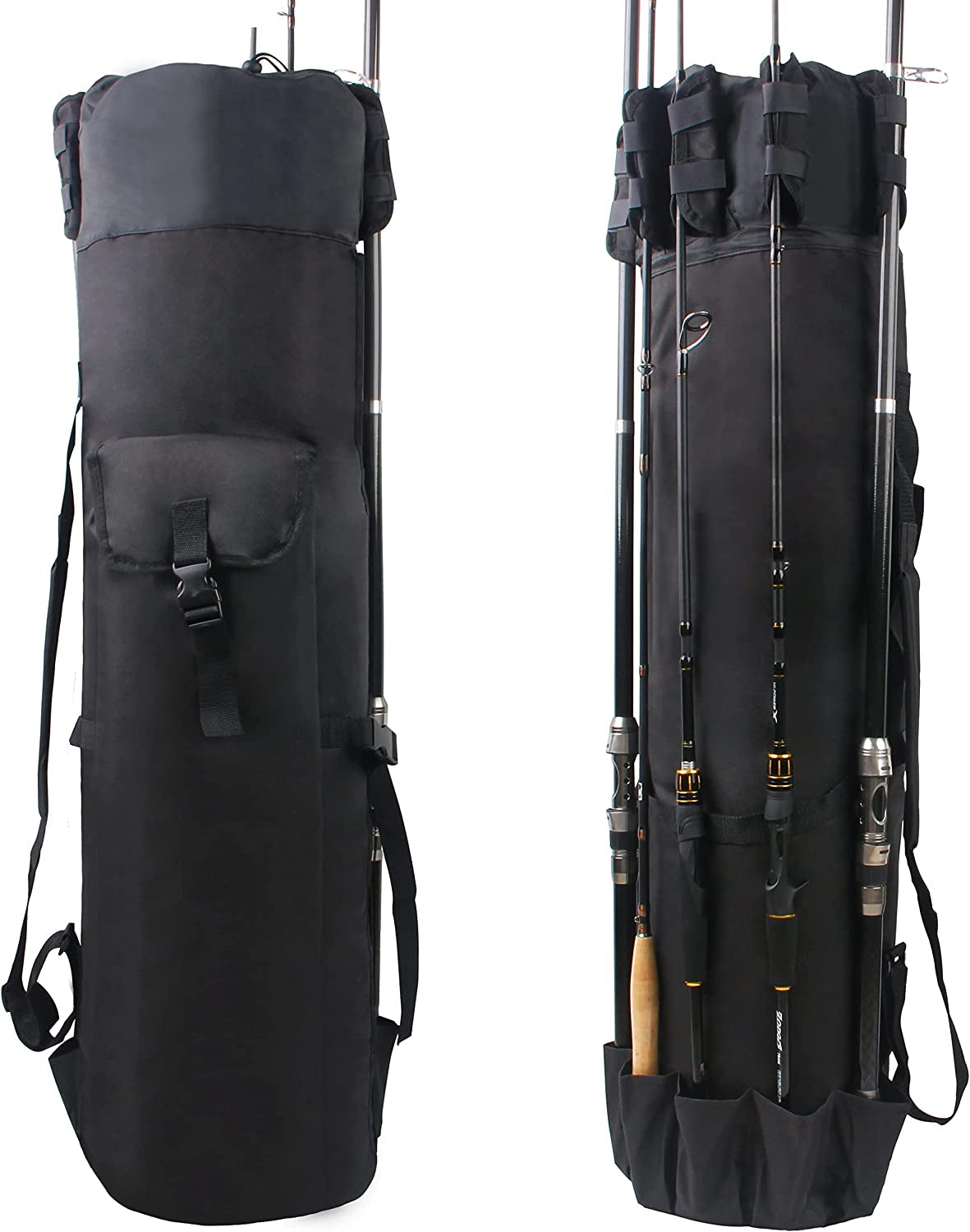 Fishing Rod Carrier Fishing Pole Bag Fishing Rod Case Fishing Bag Fishing Gear Equipment Fishing Rod Bag Travel Carry Case Large Capacity Waterproof Fishing Reel Bag Case Fishing Gifts for Men