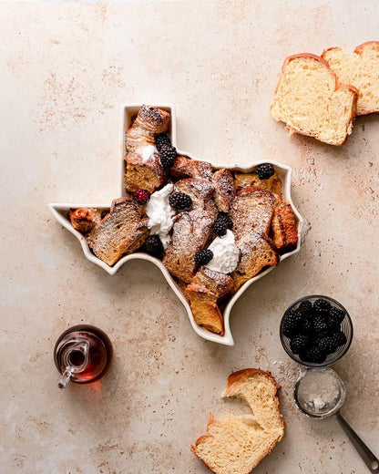 Texas Shaped Baking Dish Serving Platter or Decorative Tray Charming Porcelain Bakeware Oven Microwave and Dishwasher Safe