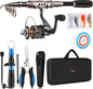 Fishing Rod and Reel Combos Carbon Fiber Telescopic Fishing Pole with Reel Combo Sea Saltwater Freshwater Kit Fishing Rod Kit