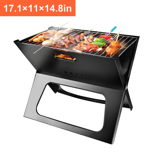 Notebook Charcoal Grill, Outdoor Portable Barbecue Grill Charcoal BBQ Grill Tool