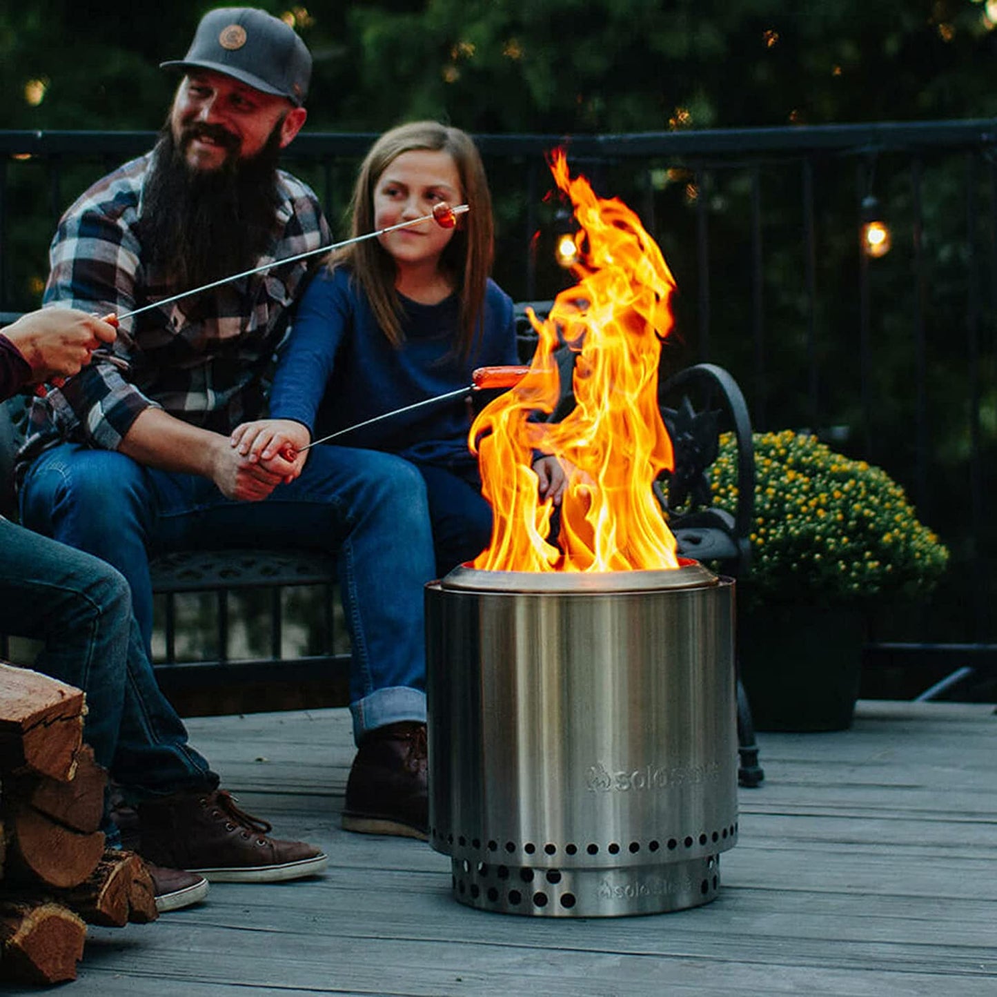 Yukon Stand - Durable 304 Stainless Steel, Heat-Resistant, Portable Elevated Fire Pit Accessory for Safe Use on Decks and Camping - Ideal for Smokeless Fire Pits and Outdoor Fireplaces