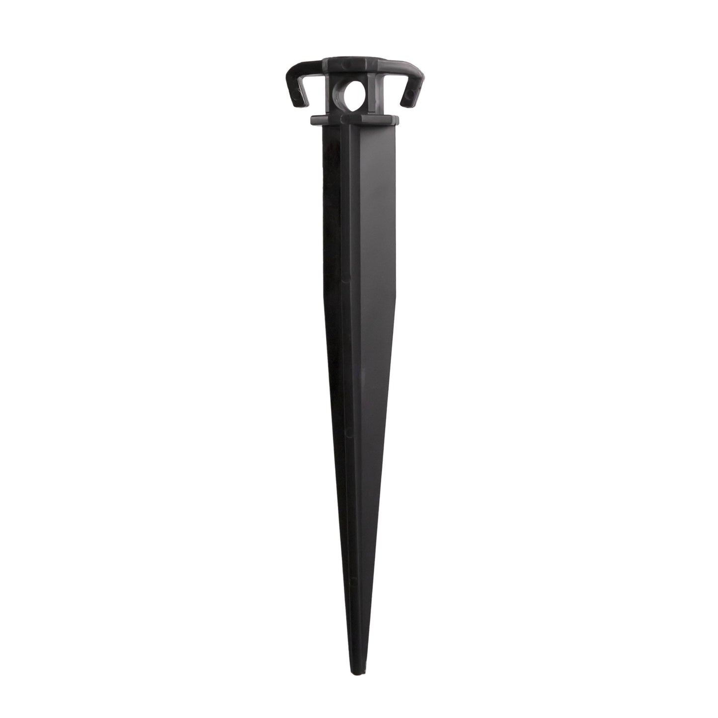 Item# GS10-10HT, Plastic Ground Garden and Tent Stake, Black 10" Length, 1 Each