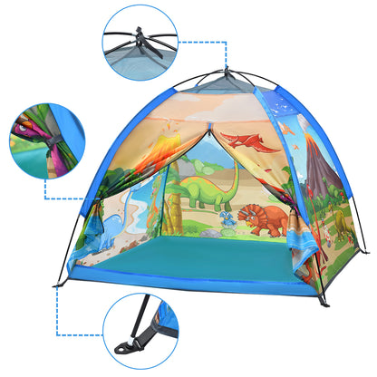 Kids Play Tents, the World of Dinosaurs Tents for Kids Indoor/Outdoor Fun, Dinosaurs Dome Playhouse for Boys and Girls,Durable and Breathable Premium Material, Perfect Kid’S Gift- 47" X 47" X 43"