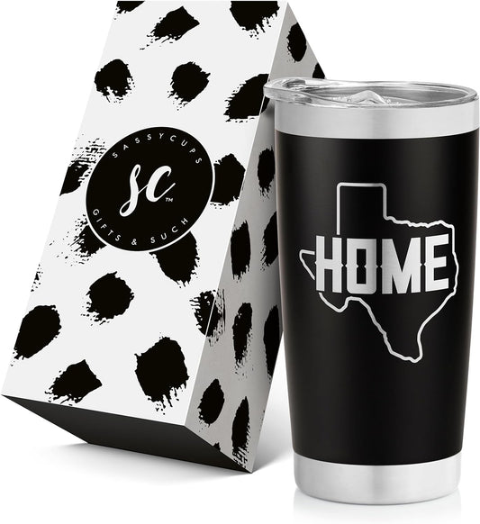 Texas Cup - Personalized Vacuum Insulated Stainless Steel Cup - Moving Away Mug for Texans - Texas Coffee Travel Mug - Texas Themed Graduation - Gift for Texan - Texan Home Decor - Texas Outdoor Cup