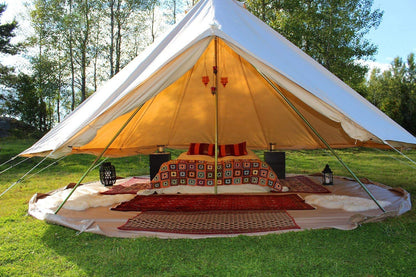 Comfortable Outdoor Cotton Canvas Big Family Camping Bell Tent