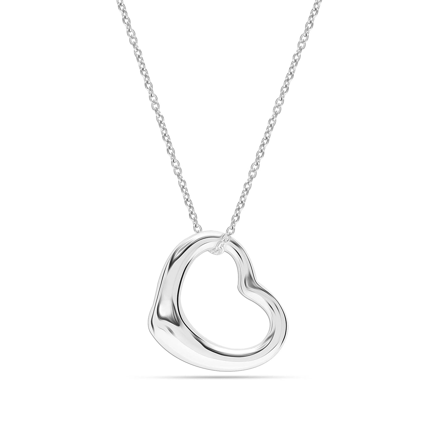 925 Sterling Silver 18K Gold-Plated Diamond-Cut Heart Reversible Necklace for Women and Teen Girls 25MM