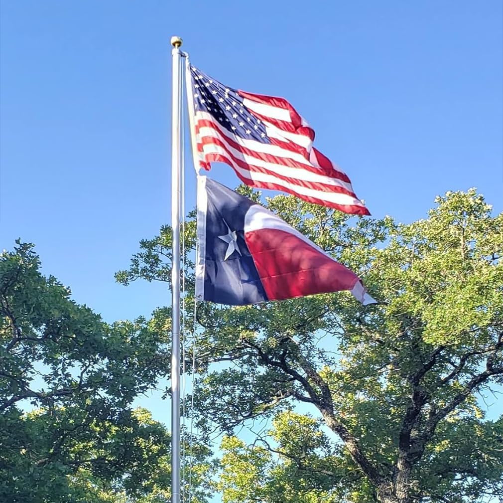 Embroidered Texas State Flag 3X5 Ft - Embroidered Stars, Heavy Duty Nylon, Sewn Stripes, Brass Grommets and . Waterproof UV Protected. All Weather American Texas Flags Banner Great for Ondoor and Intdoor Decor