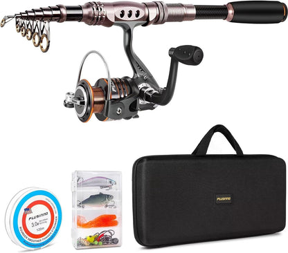 Fishing Rod and Reel Combos Carbon Fiber Telescopic Fishing Pole with Reel Combo Sea Saltwater Freshwater Kit Fishing Rod Kit