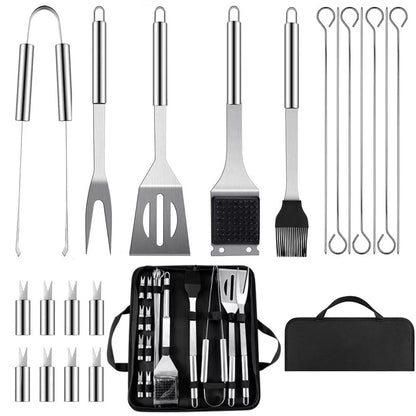 Grill Tools Set,Grill Set,Grilling Utensil Set,Grilling Accessories,Stainless Steel Grill Set, BBQ Kit,Bbq Grill Tools for Outdoor Camping Kitchen,21 Pcs