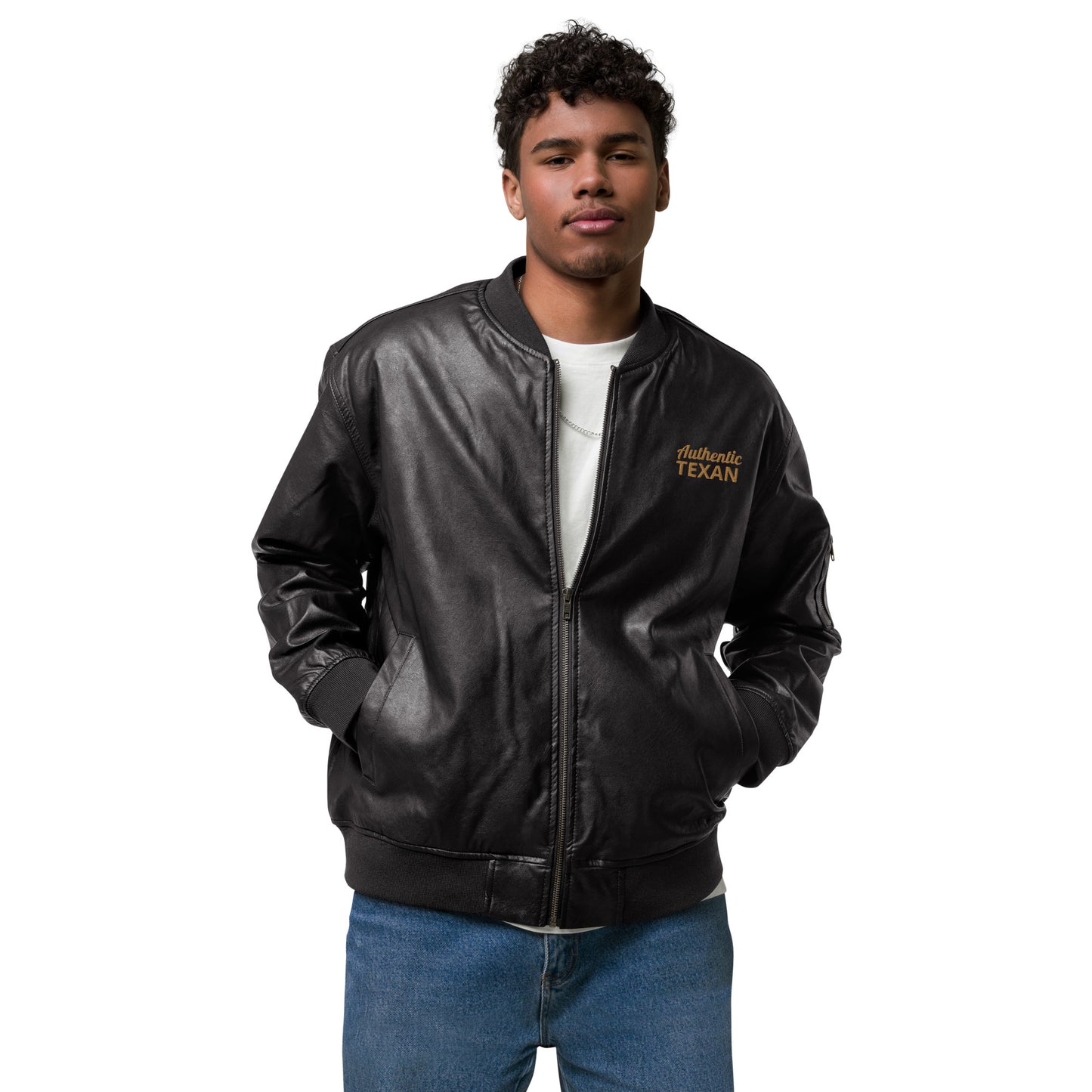 Authentic Texan Leather Bomber Jacket